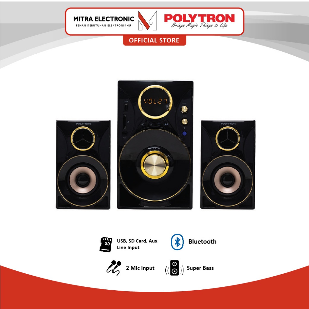 Jual Polytron Speaker Aktif Multimedia PMA 9321/B Bluetooth Connection ...