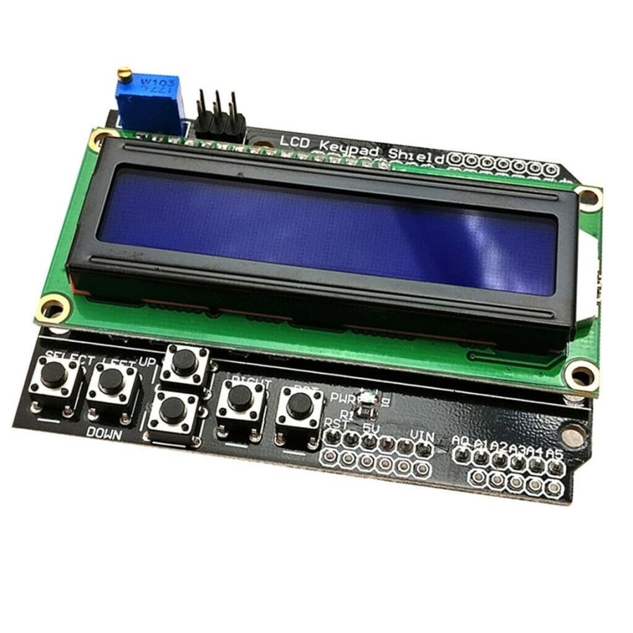 Jual LCD 1602 16x2 Blue Backlight LCD Keypad Shield for Arduino UNO ...