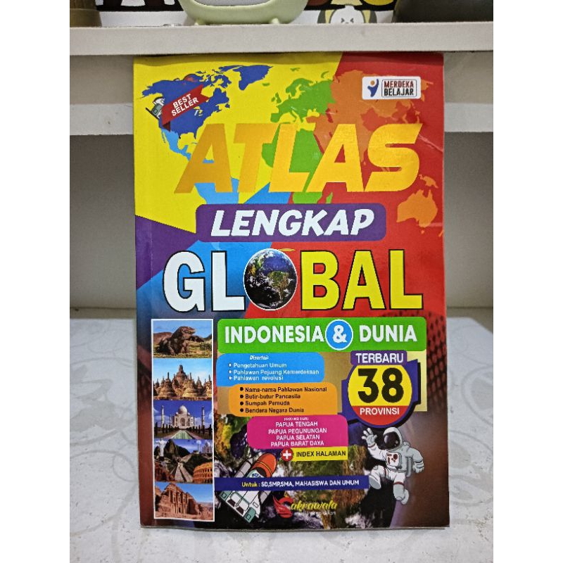 Jual Buku Atlas Lengkap Indonesia - Dunia Terbaru 38 Provinsi | Shopee ...