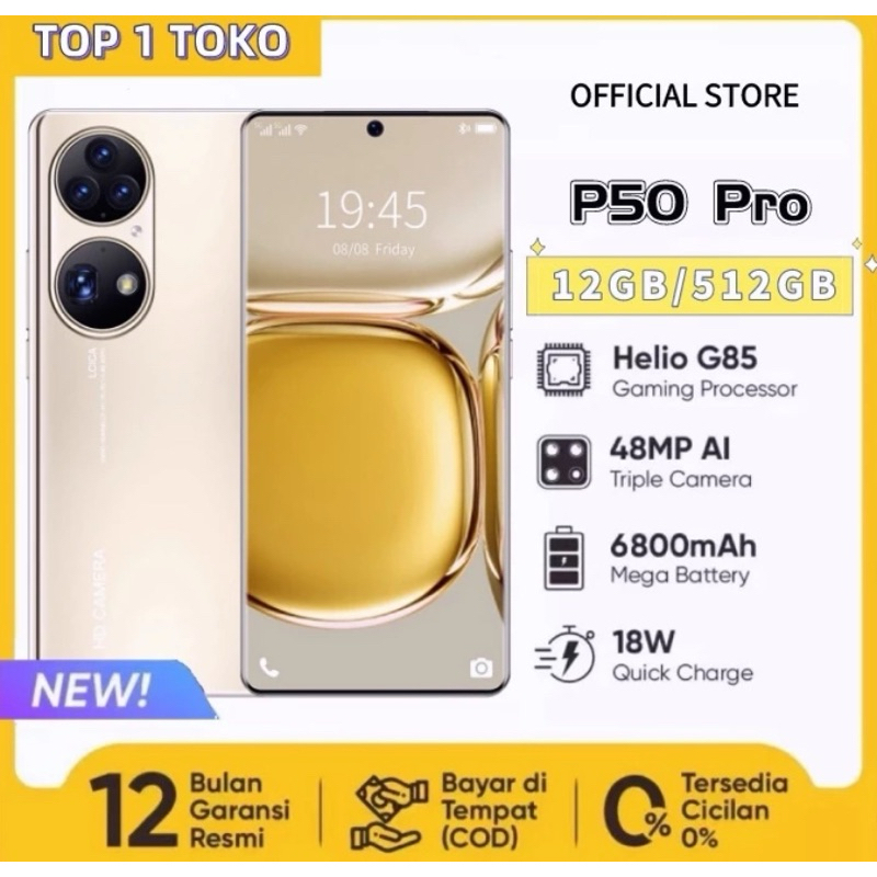 Jual HP P50 pro 16+512GB SMARTPHONE LAYAR WARNA PRIMER 7.6 inch ...