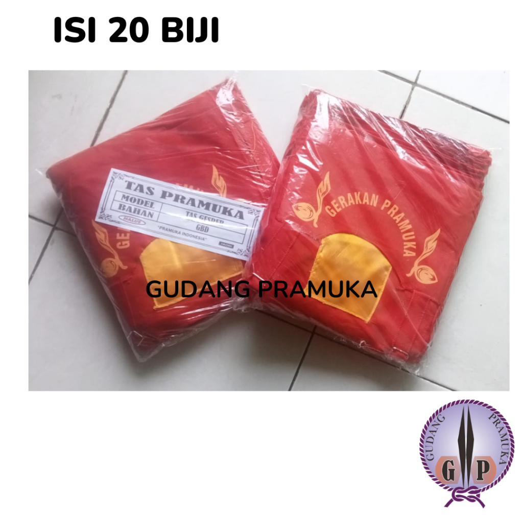 Jual PAKET HEMAT (ISI 20 BIJI) TAS SELEMPANG GERAKAN PRAMUKA/ TAS