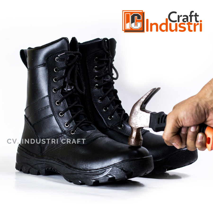 Jual Kulit Asli And Ujung Besi Sepatu Pdl Tni Ad Kulit Asli Safety Sepatu Dinas Polri Security