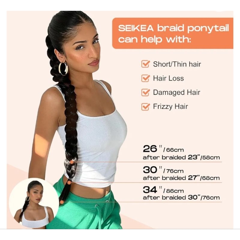 Jual GRIYA REMA Rambut Kepang Panjang Hair Extension Kepang Rambut ...