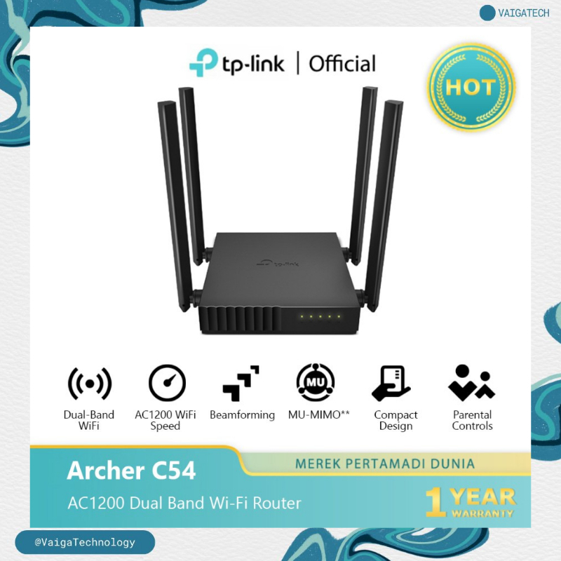 Jual Tp Link Archer C54 Ac1200 Dual Band Wi Fi Router Garansi Resmi Shopee Indonesia 