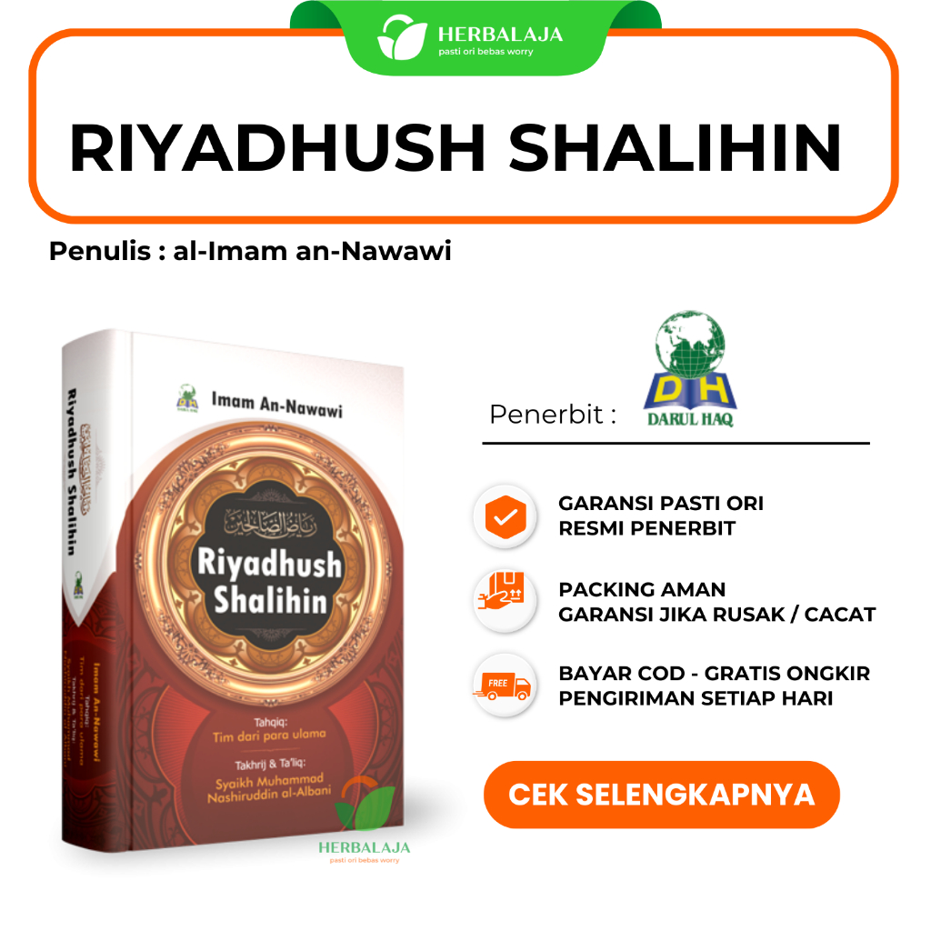 Jual Buku Kitab Riyadhush Shalihin Al Imam An Nawawi Penerbit Darul Haq