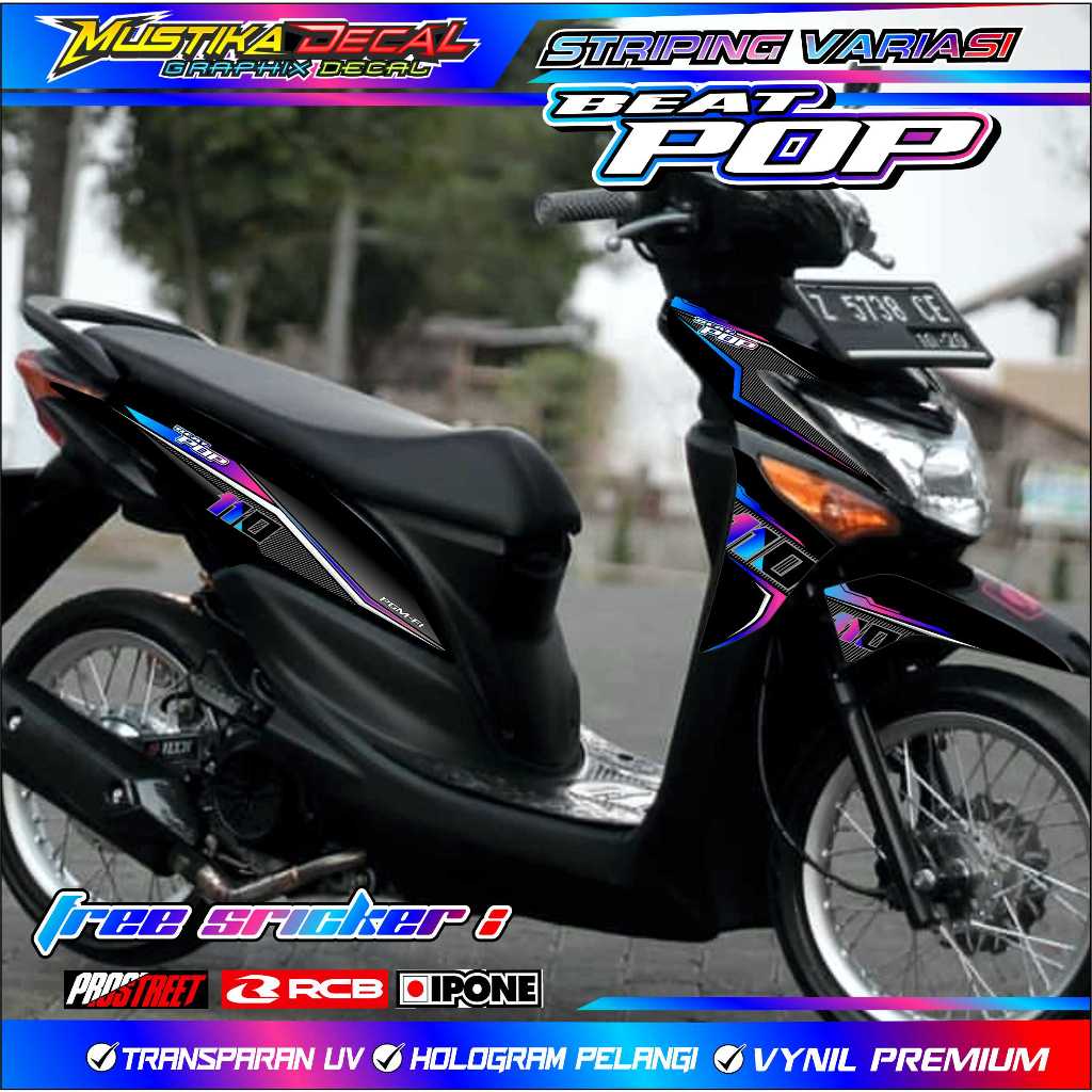 Jual Striping Motor Honda Beat Pop Sticker List Honda Beat Pop Shopee Indonesia