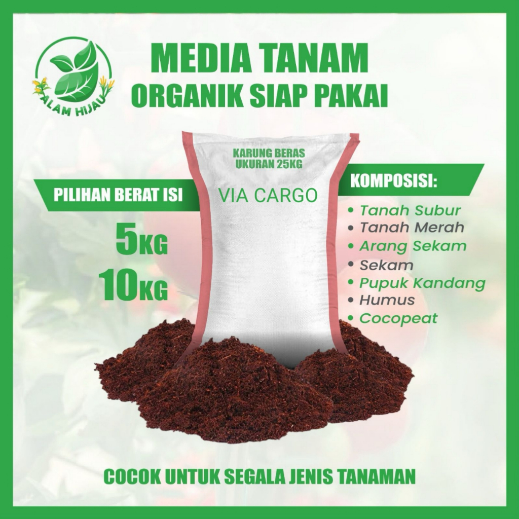 AHT -Media Tanam Siap Pakai 1 Karung UK 25 - Media Tanam Organik