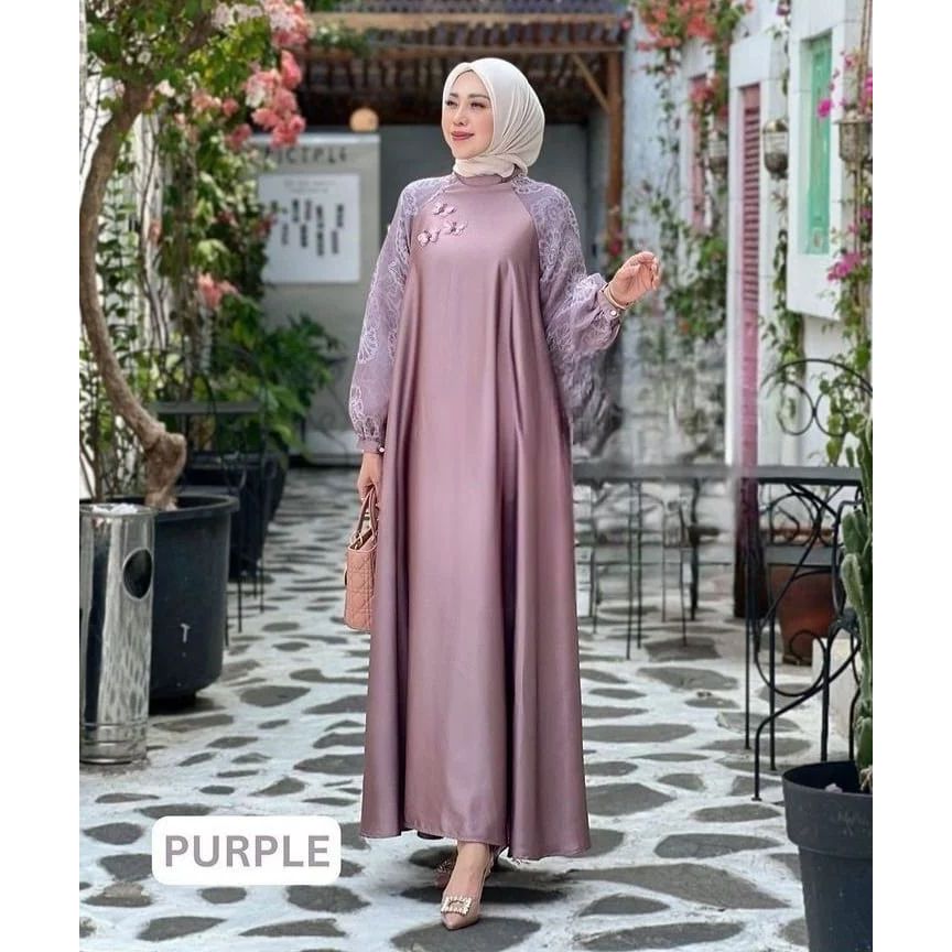 Jual Terviral Beautyfull Dress Gamis Lebaran Terbaru 2024 Kekinian