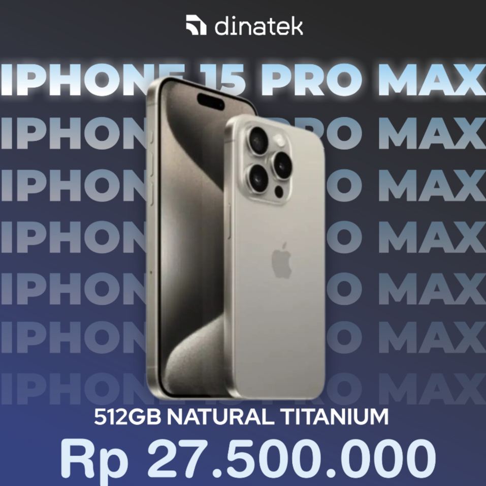 Jual iPhone 15 Pro Max 512GB Natural Titanium Garansi Resmi Indonesia