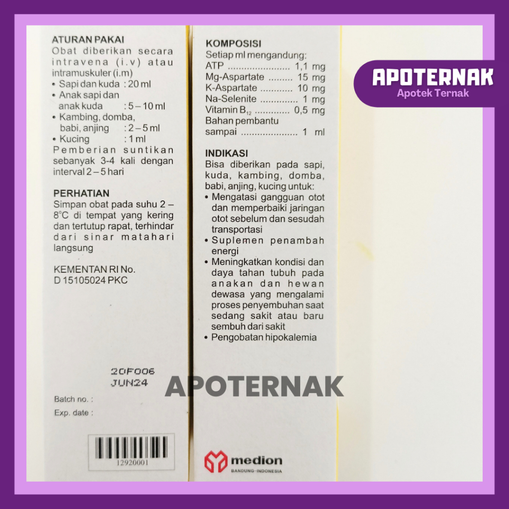 Jual BIOSELVITA 50 mL | Injeksi ATP Menguatkan Otot dan Menjaga Stamina ...