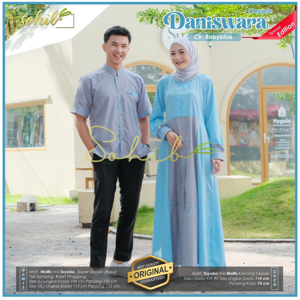 Jual Baju Couple Sarimbit Pasangan Muslim Suami Istri - Fathimah Couple ...