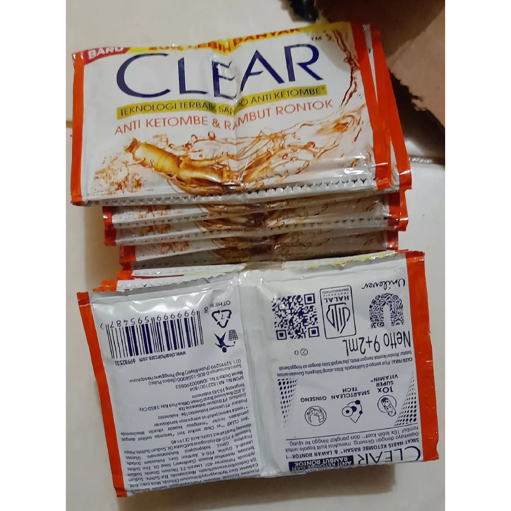 Jual Shampo CLEAR Rentengan isi 12sachet / Clear shampoo saset renceng ...