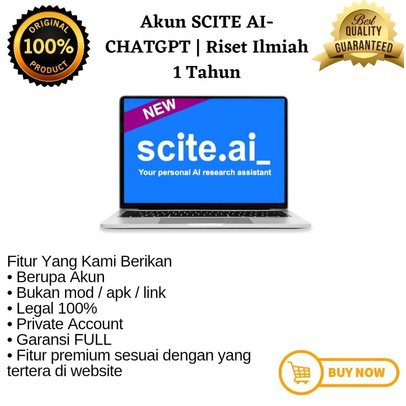 Jual scite ai premium 1 tahun private bergaransi shopee indonesia