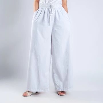 Celana Kulot Panjang Jeans Wanita Fit Super Jumbo 100kg Bigsize Jumbo Pinggang Karet Coco DLINE