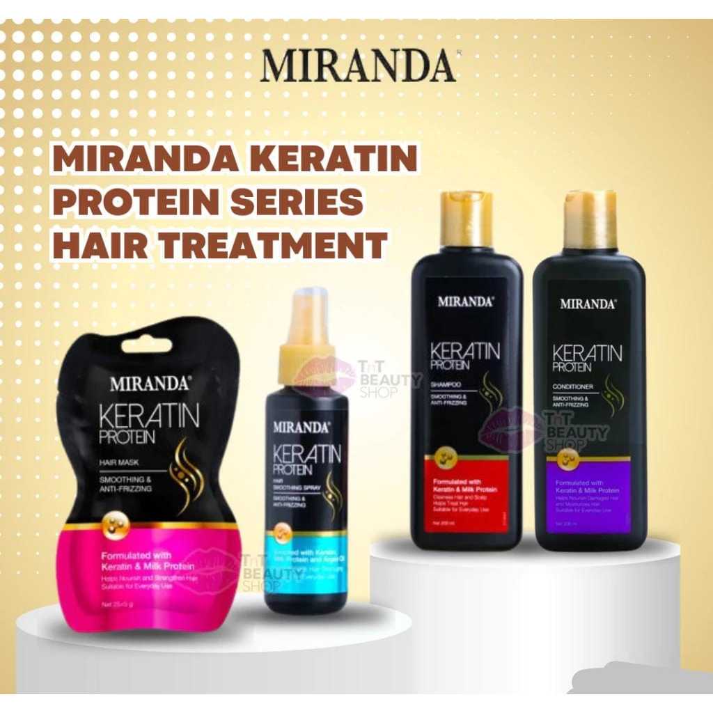 Miranda Keratin Protein Series Hair Treatment (New Formula)| Shampoo  Conditioner Smoothing Spray