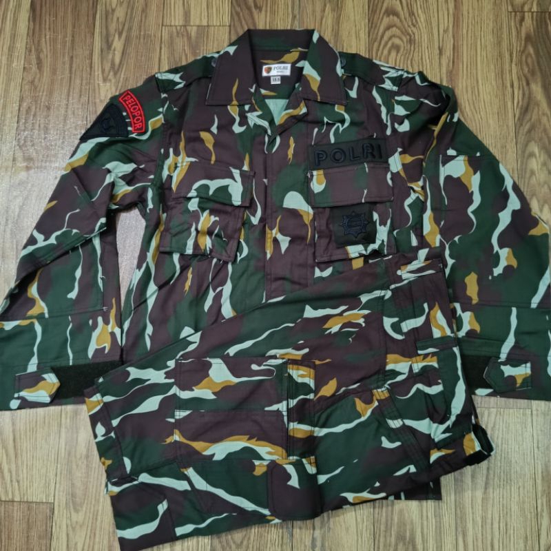 Jual Seragam PDL Loreng Tactical Jatah Brimob Bahan Sritex Tahun 2022 ...