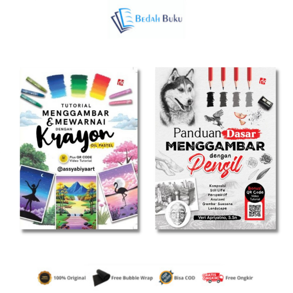 Jual Buku Tutorial Menggambar & Mewarnai Dengan Krayon Oil Pastel ...