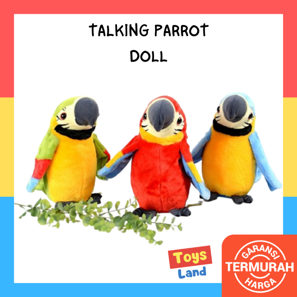 Jual Boneka Talking Parrot Talking Doll Boneka Bicara Boneka Lucu