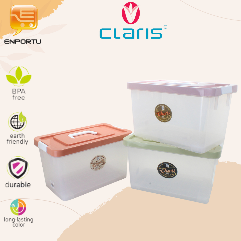 Jual CLARIS Container 12 Liter 1052 AHD RE Box Serbaguna Penyimpanan ...