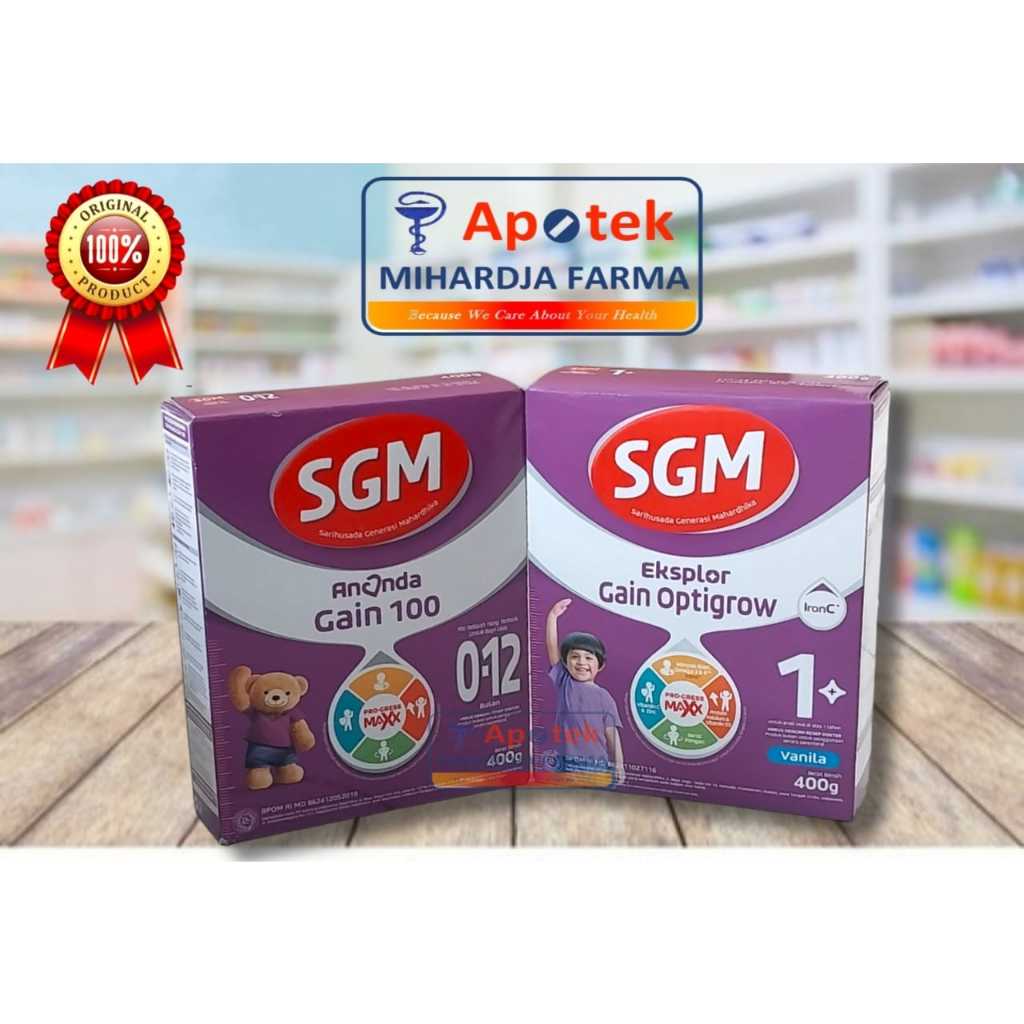 Jual SGM Gain 100 - Gain Optigrow 1+ 400 gr | Shopee Indonesia