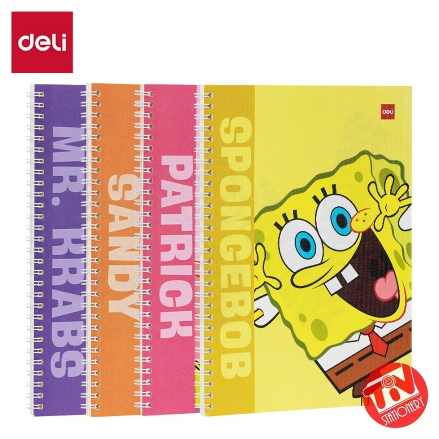 Jual Notebook Spiral Deli SpongeBob SquarePants B5 (60 sheets) | Shopee ...