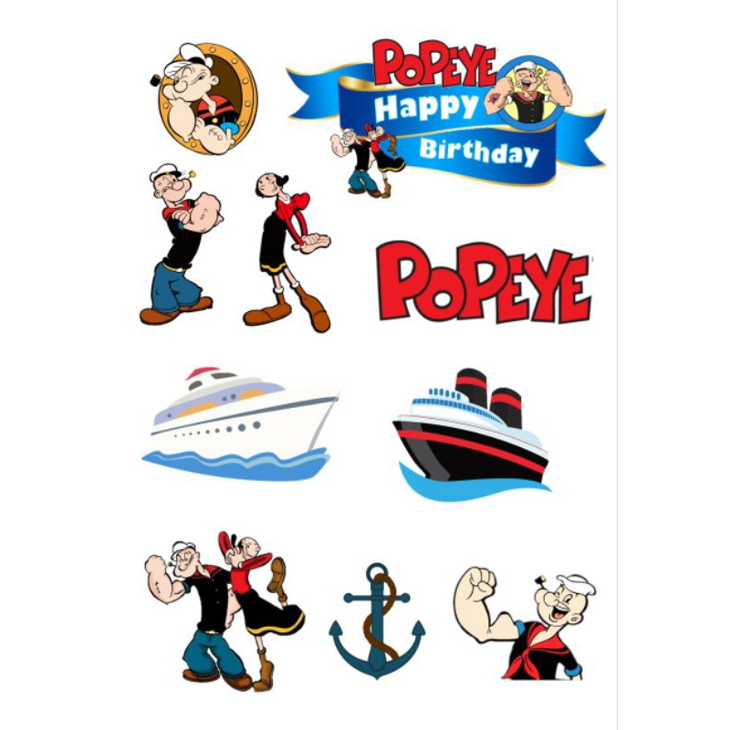 Jual Topper POPEYE / Hiasan Cake Ulang Tahun Tema Popeye Shopee Indonesia