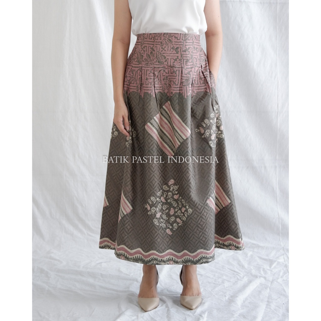 Jual Bawahan Batik Rok Batik Bahan Viscose Cap Batik Pastel Indonesia