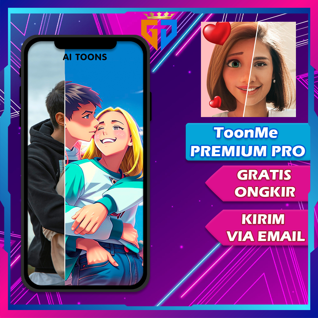 Jual ToonMe Premium Pro Aplikasi Rubah Foro Menjadi Kartun Software