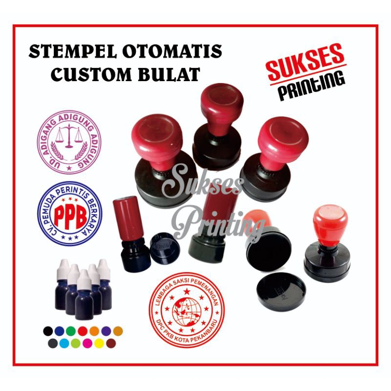 Jual STEMPEL OTOMATIS BULAT CUSTOM | Shopee Indonesia