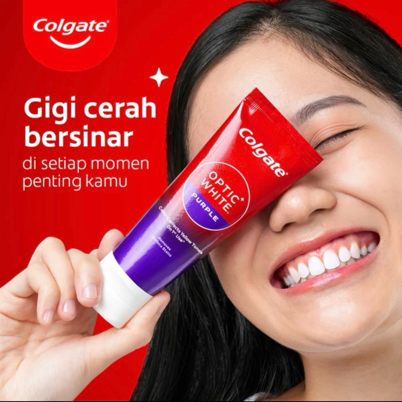 Jual Colgate Optic White Purple (100gr) / Pasta gigi pemutih Colgate ...
