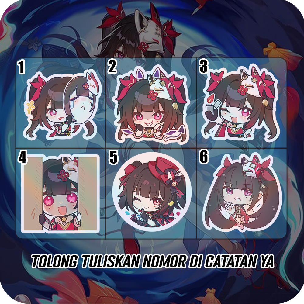 Jual Stiker Hologram Sparkle Hanabi Honkai Star Rail, Sticker Anime ...