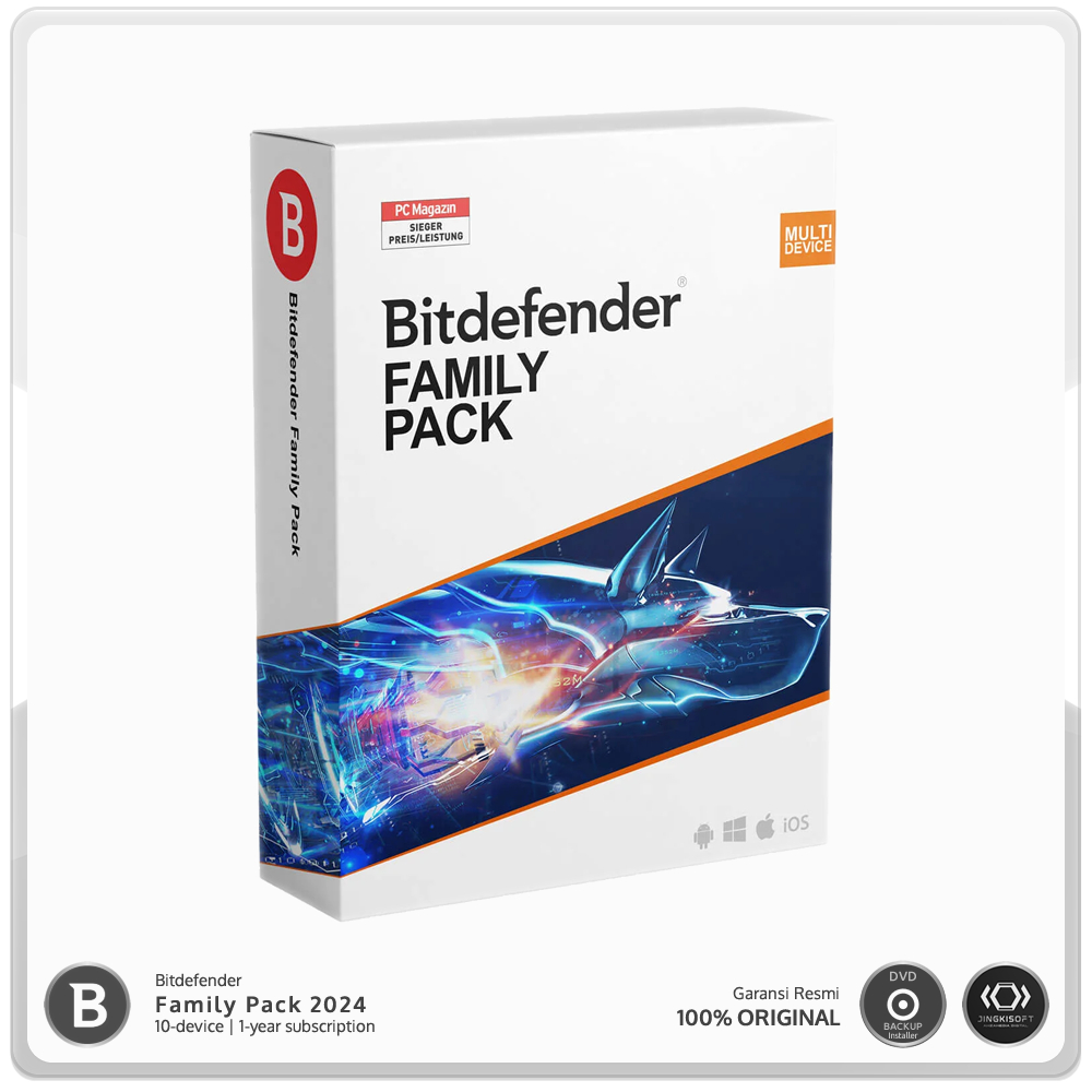 Jual Bitdefender Family Pack 2024 15 Device 1 Tahun, License Indonesia Shopee Indonesia