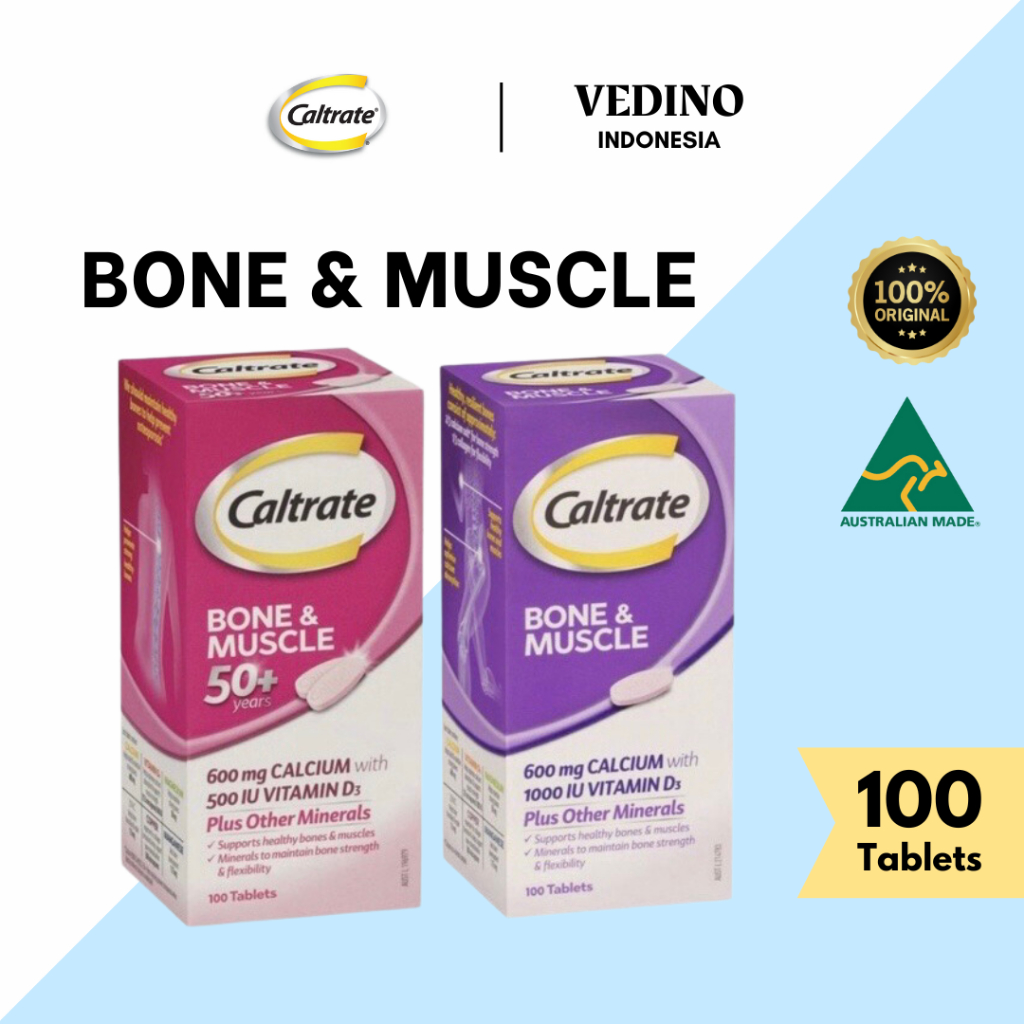 Jual Caltrate Bone And Muscle Calcium Vitamin D 60 100 Tablets Made