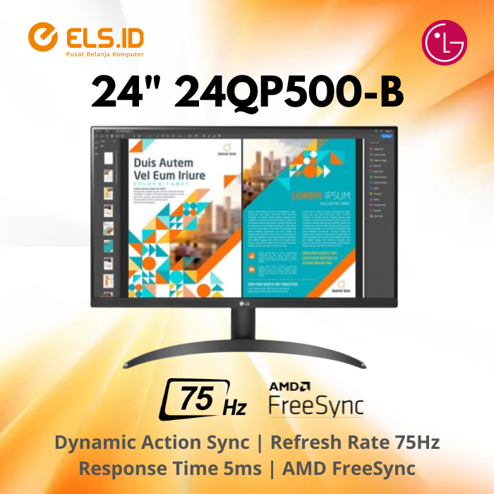 Jual Monitor LG LED 24QP500-B 24" QHD IPS HDR10 SRGB 99% | Shopee Indonesia