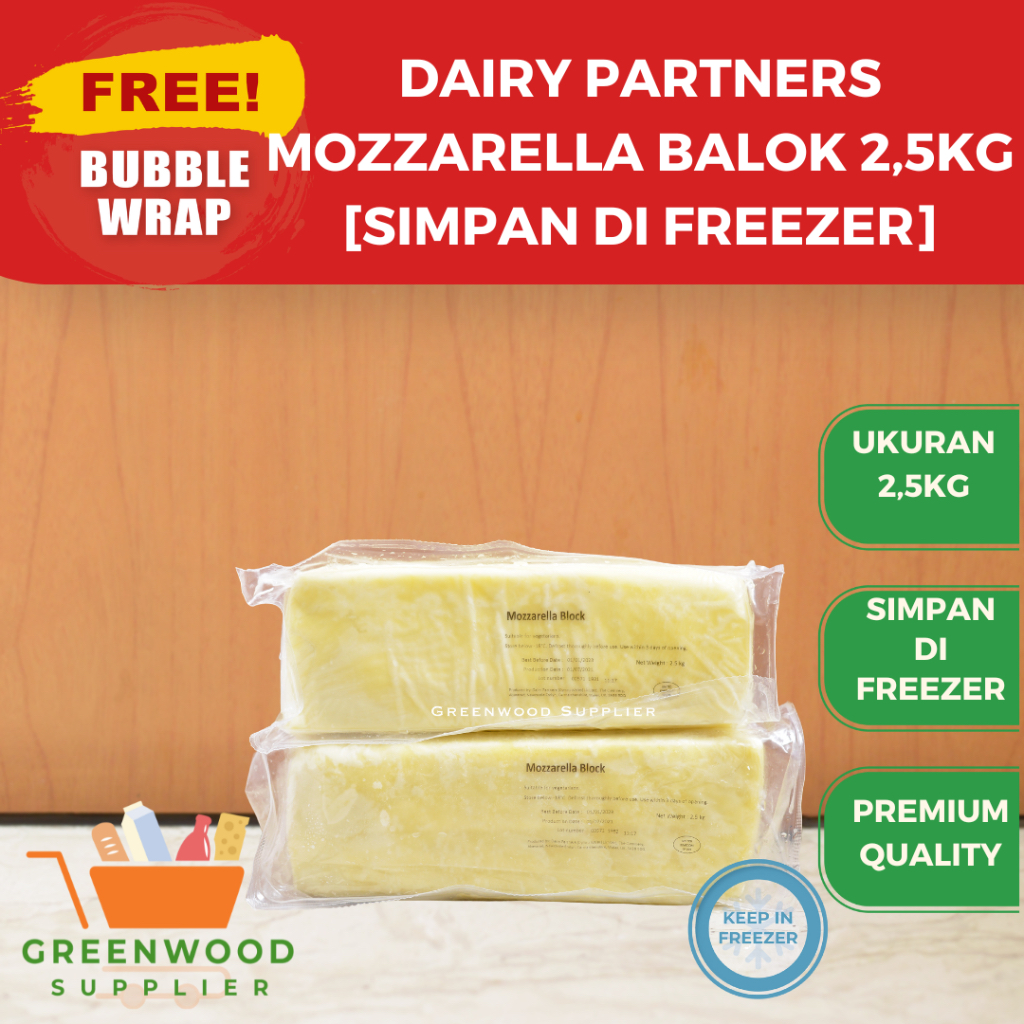 Jual Dairy Partners Mozzarella Cheese Block 2,5KG Shopee Indonesia