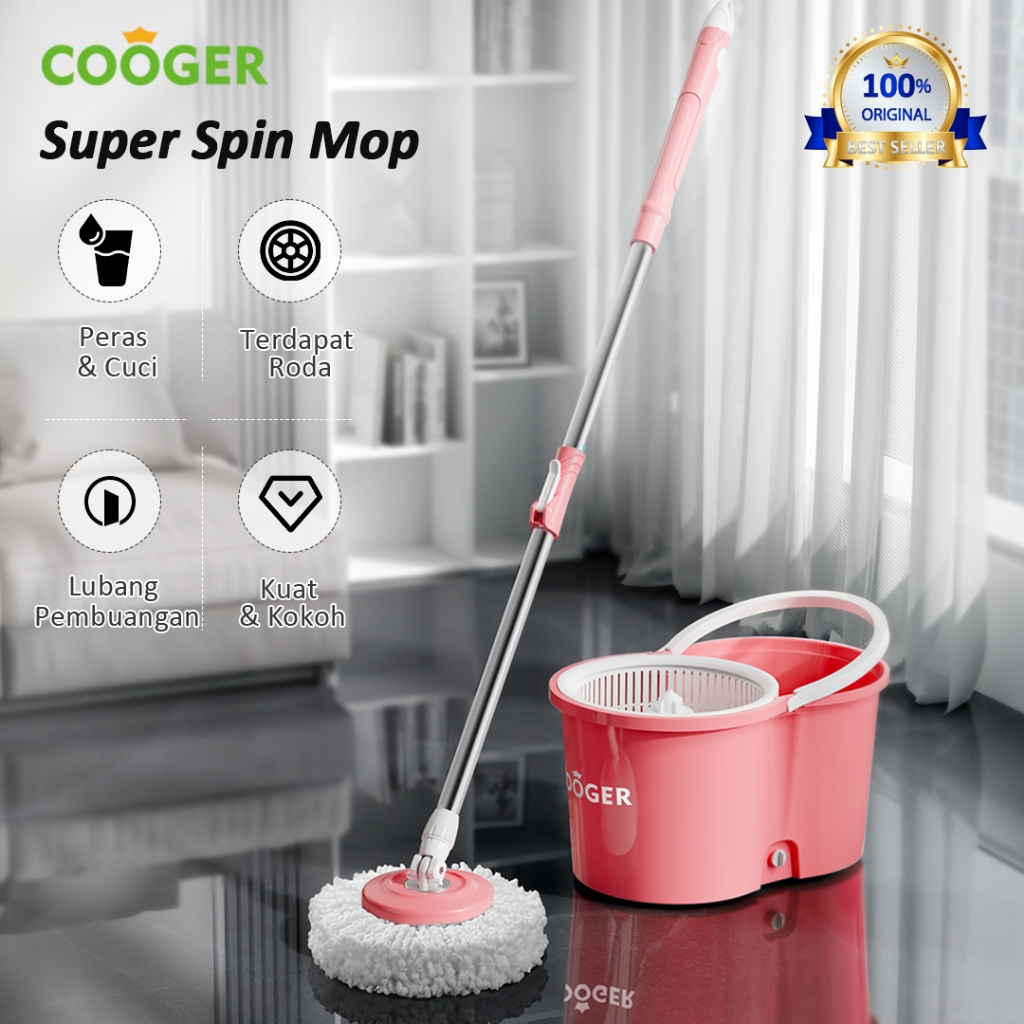 Jual Cooger Alat Pel Putar Lantai Ember Spin Mop Pel Putar Otomatis Alat Pel Putar Automatic