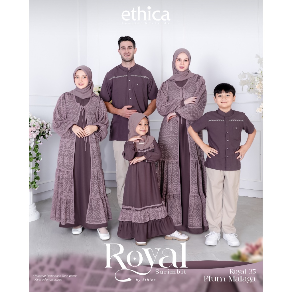 Jual Ethica Sarimbit Baju Keluarga Lebaran 2024 Royal 35 Plum Malaga ...