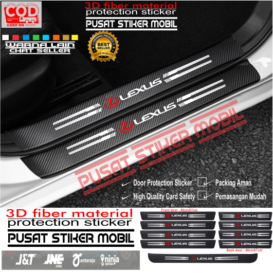 Jual Sticker Carbon Sill Plate Mobil Lexus 3D Door Sill Plate Guard ...