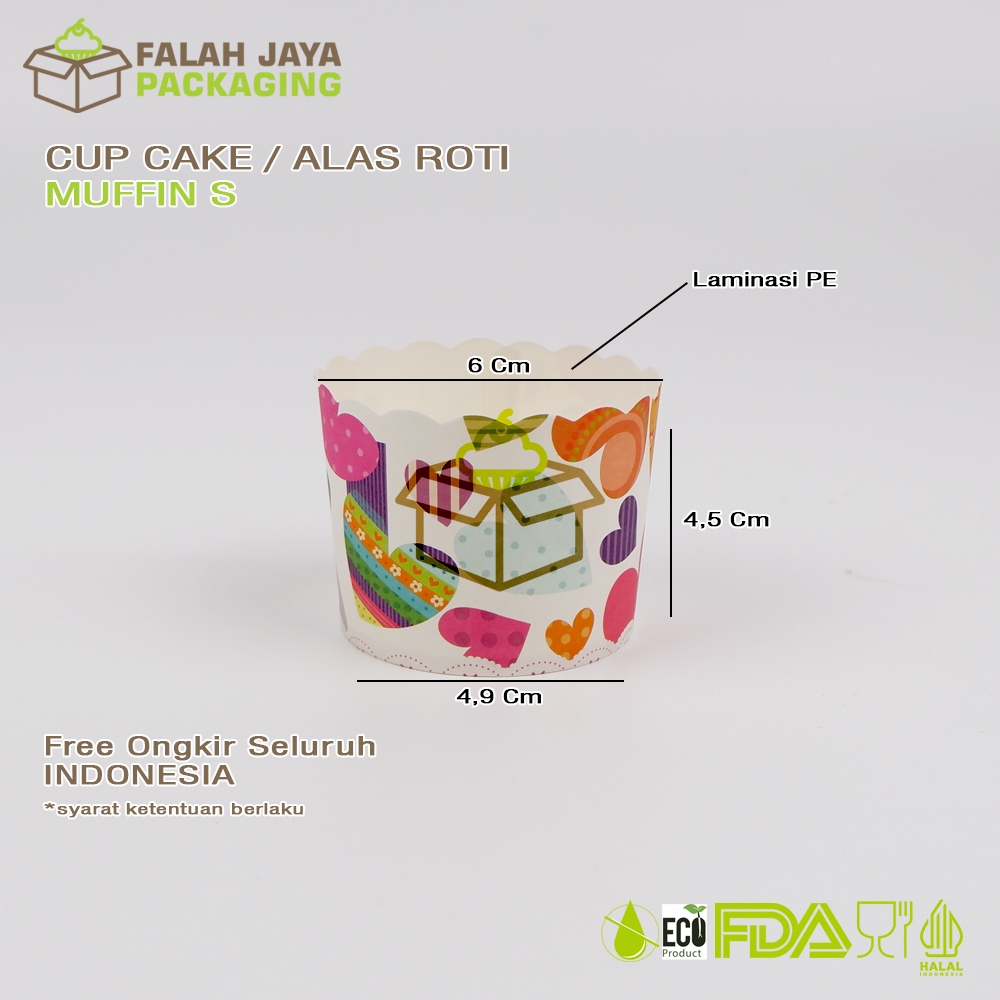 Jual CUP CAKE / CAKE CASES / ALAS ROTI MUFFIN S ISI 50 PCS | Shopee ...