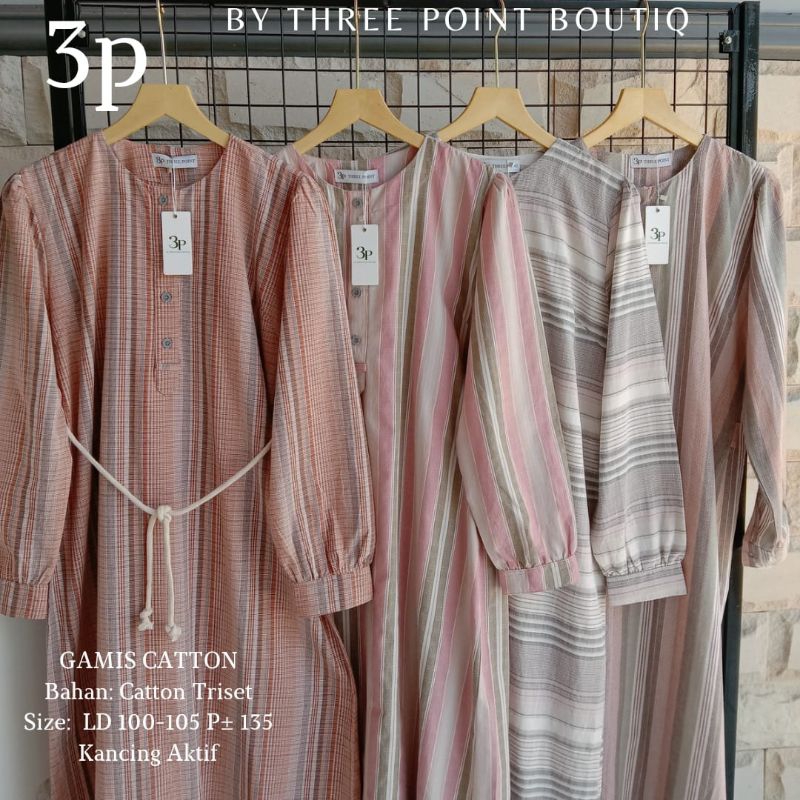 Jual GAMIS CATTON TRISED BY 3 POINT | Shopee Indonesia