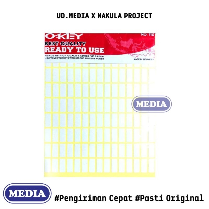 Jual Paling Murah !! Label No. 103 & No. 112 Merk Okey Isi 7 Lembar Per ...