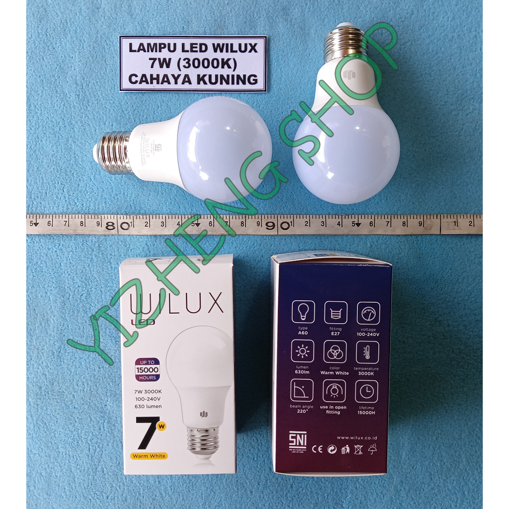Jual LAMPU LED 7W WILUX 3000K WARM WHITE (PUTIH KEKUNINGAN) Shopee