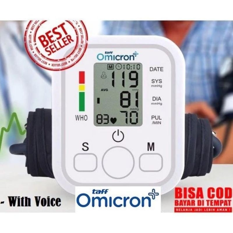 Taff Omicron Pengukur Tekanan Darah / Tensimeter Darah Digital