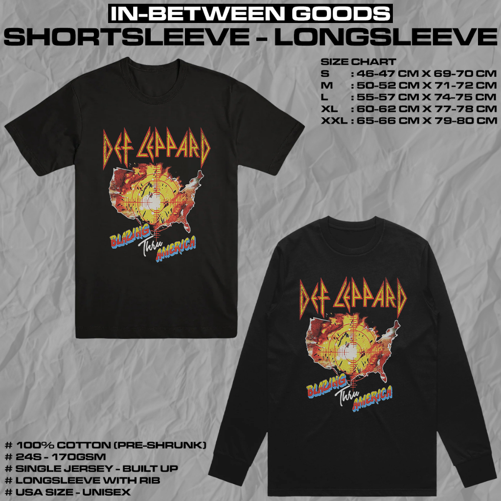 Def Leppard グラフィックTシャツ Mサイズ ブラックメイドインUSA Def Leppard T-Shirt - Def Leppard Official Store