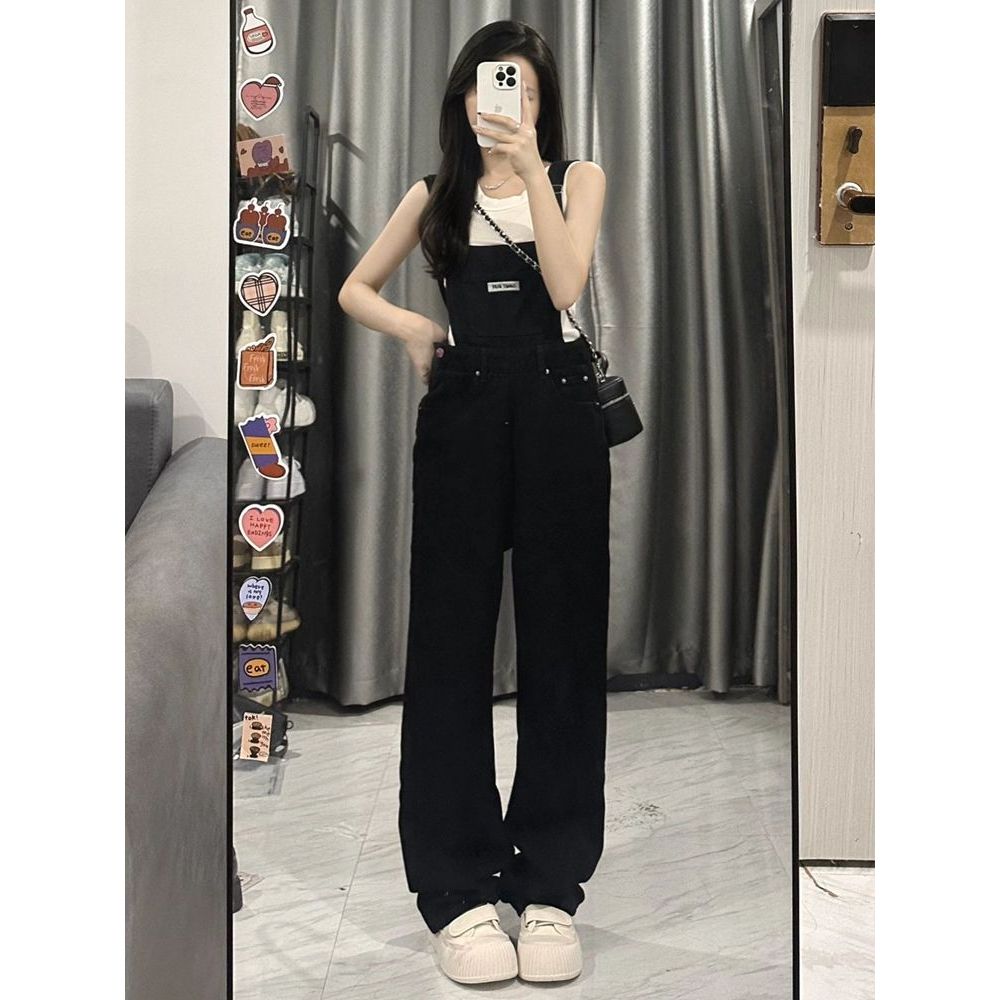 Jual Jumpsuit Wanita Korean Style Highwaist Loose Causual Vintage