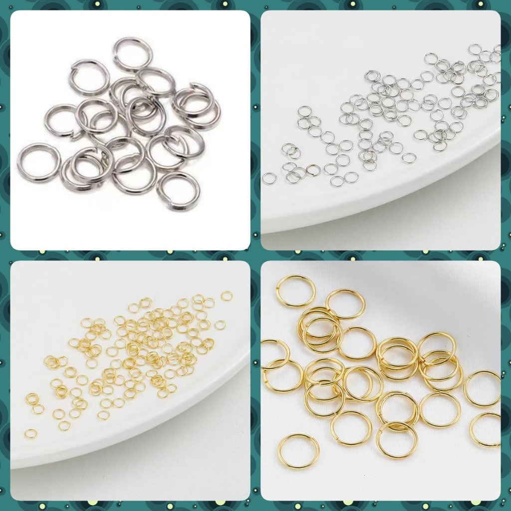 Jual Ready | 100pcs | Manik Jump Ring | Ukuran 5/6/7/8/10mm | Aurora ...