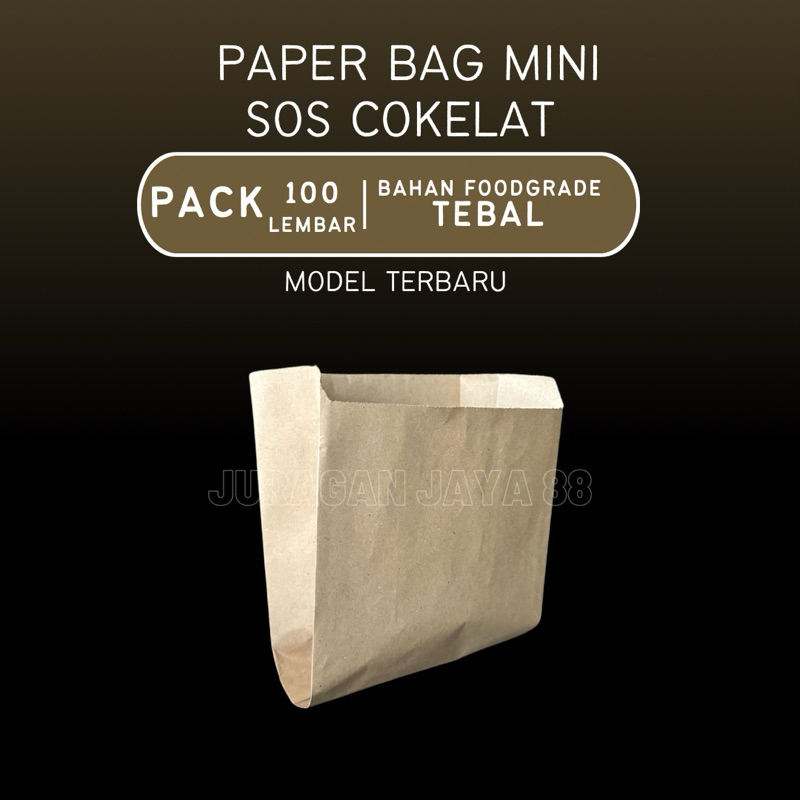 Jual Pcs Paper Bag Sos Mini Cokelat Ada Perubahan Model Kantong