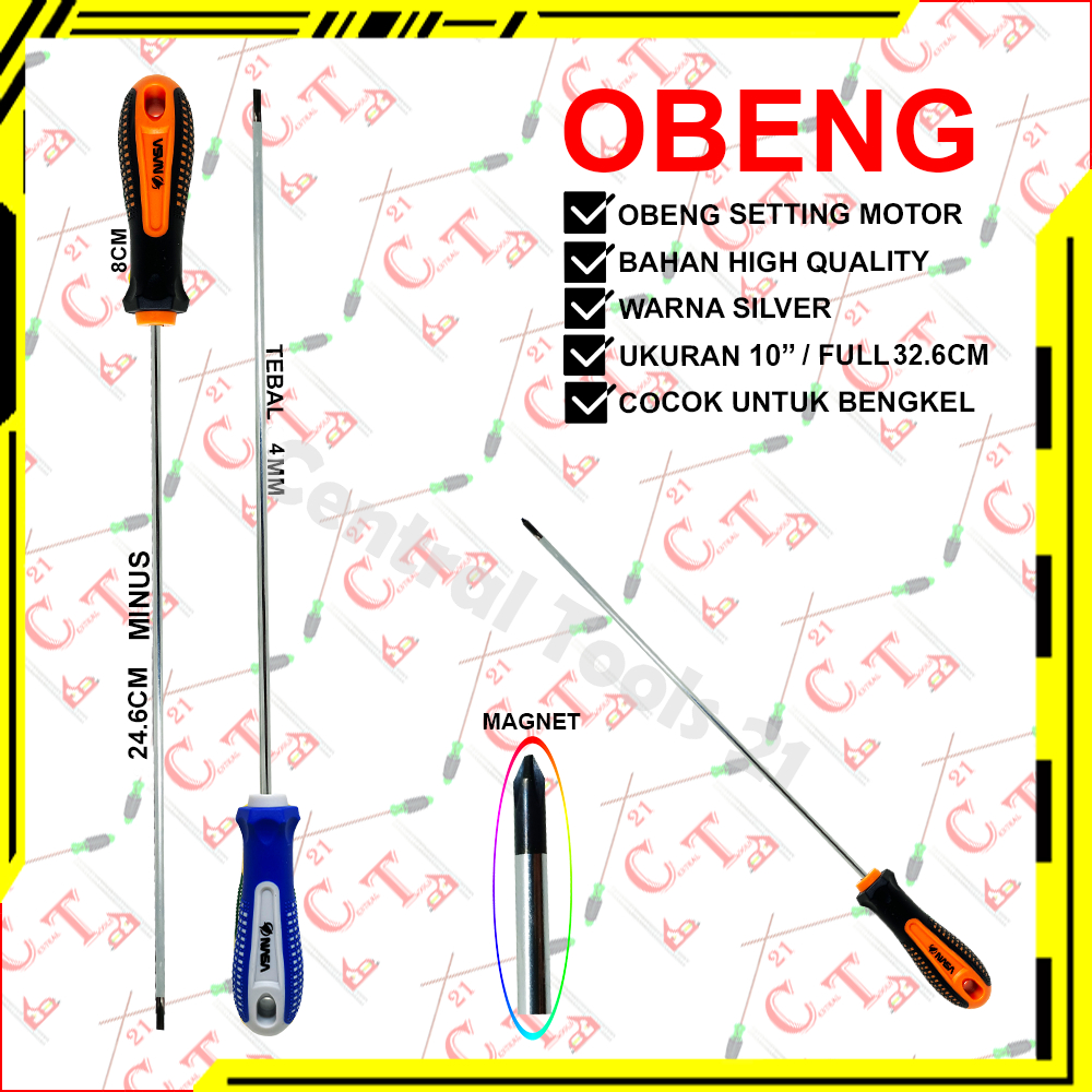 Jual Obeng Plus Minus Magnet Panjang 12 Inch Obeng Setting Motor Besi ...