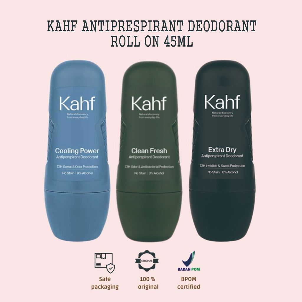 Jual Kahf Antiperspirant Deodorant Roll On 45 ml - Deodorant Pria ...