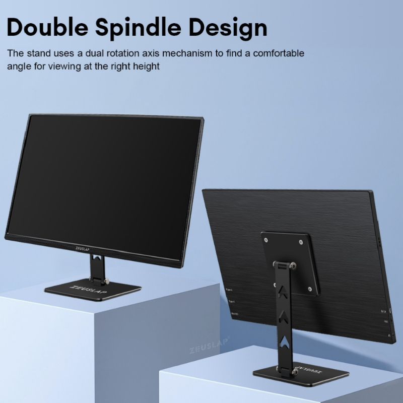 Jual ZEUSLAP Rotating Portable Monitor Desk Metal Stand Holder For VESA ...